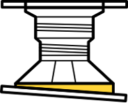 This icon depicts the Level.Up Deck Pedestal and highlights the Slope Leveler accessory.