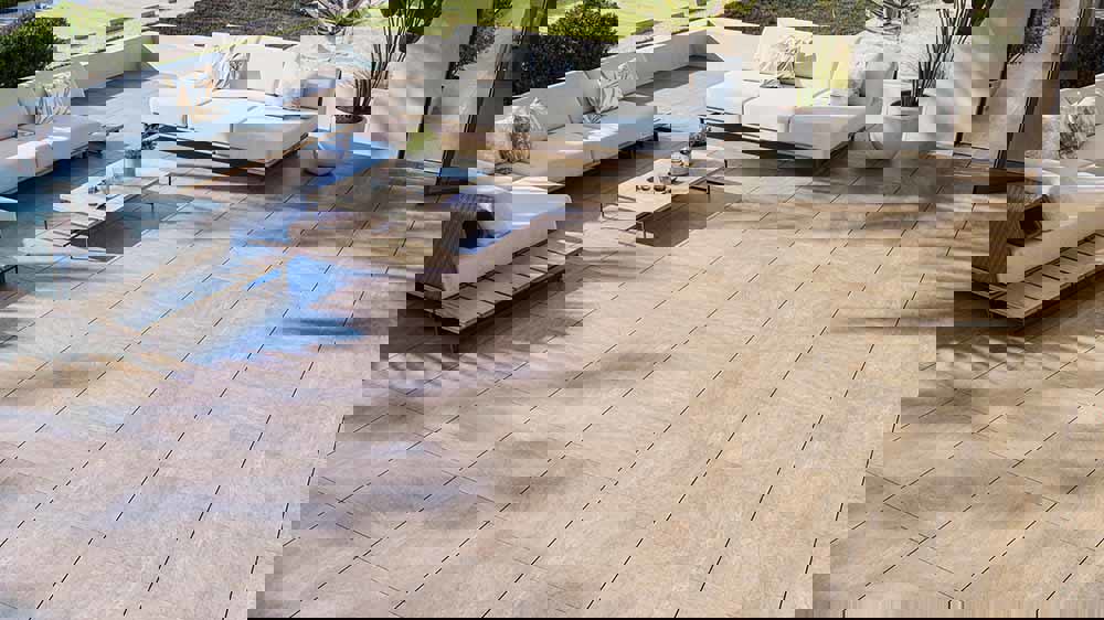 LEVEL UP TILE Coastal Patio View